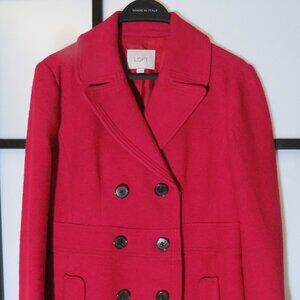 Pink Loft double breasted coat size 4